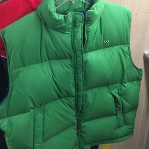 American Eagle Green Puffy Vest